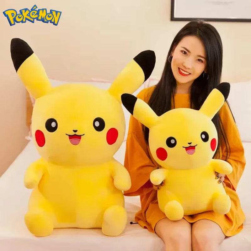 Big Pokémon Pikachu Plush Toy – 25–70cm Soft Stuffed Cushion
