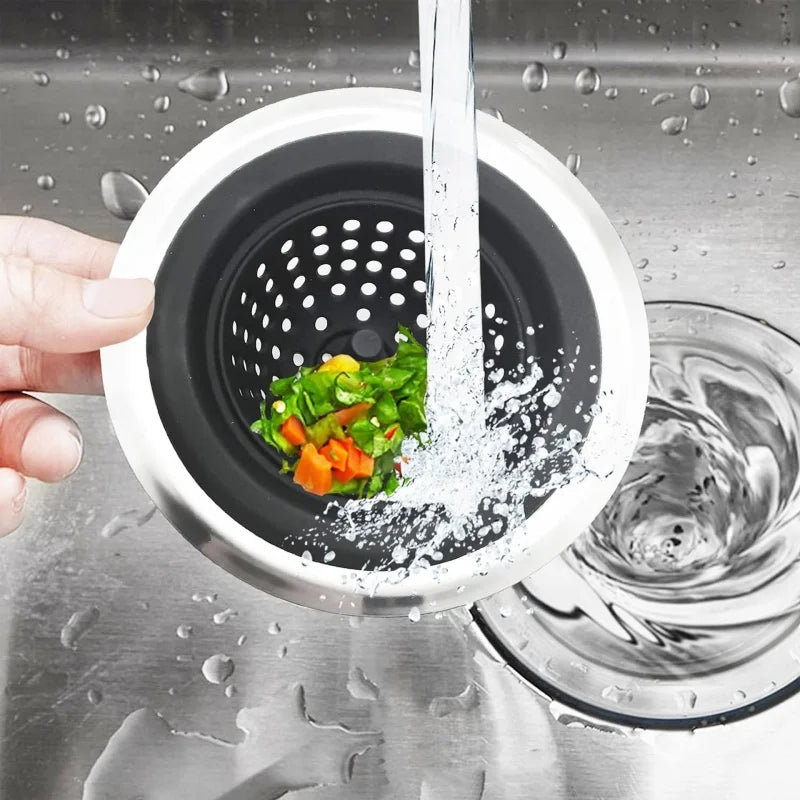 Silicone Sink Strainer & Drain Hair Catcher, Anti-Clog Filter