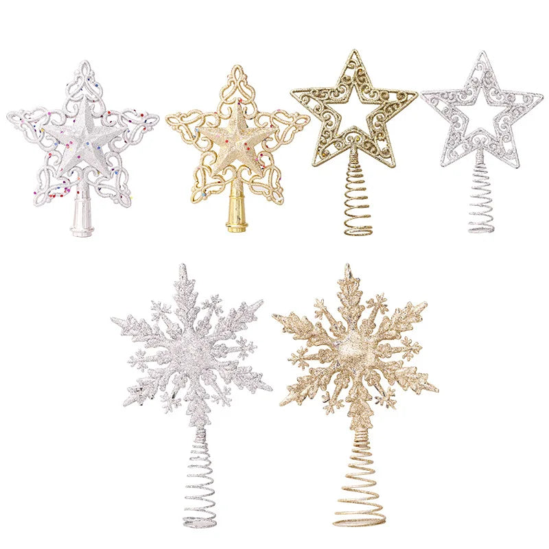 Gold & Silver Christmas Tree Star Topper