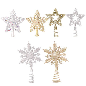 Gold & Silver Christmas Tree Star Topper