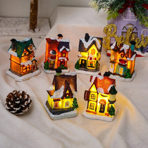 Glowing Resin Christmas House Decor