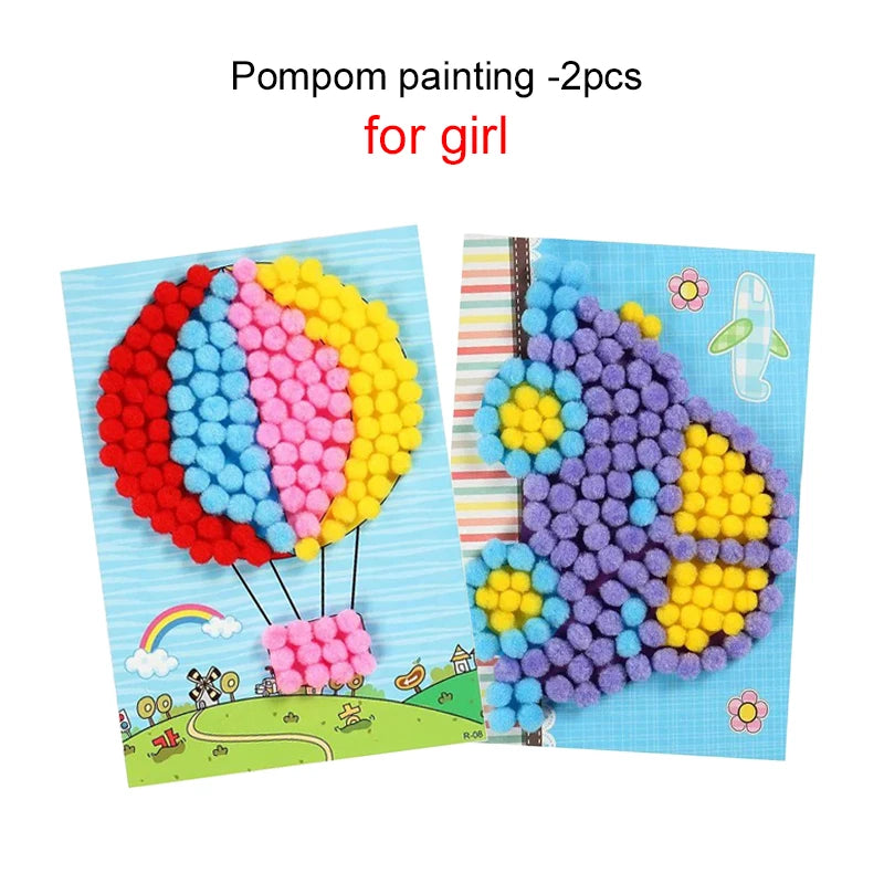 DIY Sticker Craft Kit for Kids Ages 3-6, Creative Educational Art Toy