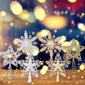 Gold & Silver Christmas Tree Star Topper