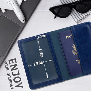 RFID Blocking Passport Holder – Leather Travel Wallet