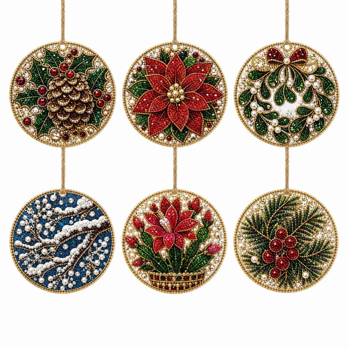 DIY Christmas Diamond Art Wooden Decorations