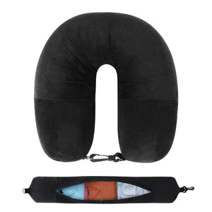 Travel Neck Pillow with Clothing Storage – U-Shaped Travel Pillow