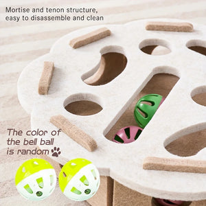 SEO Title: Interactive Cat Puzzle Toy Box – Felt Maze Tunnel with Bell Ball