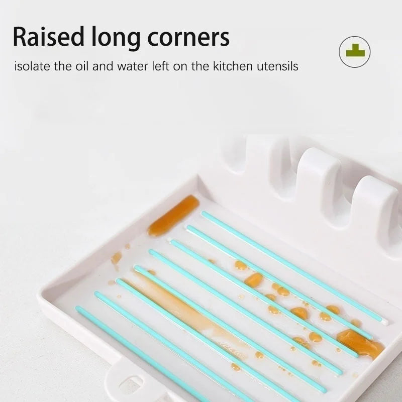 Kitchen Spoon Holder – Non-Slip Utensil Rack & Spatula Organizer