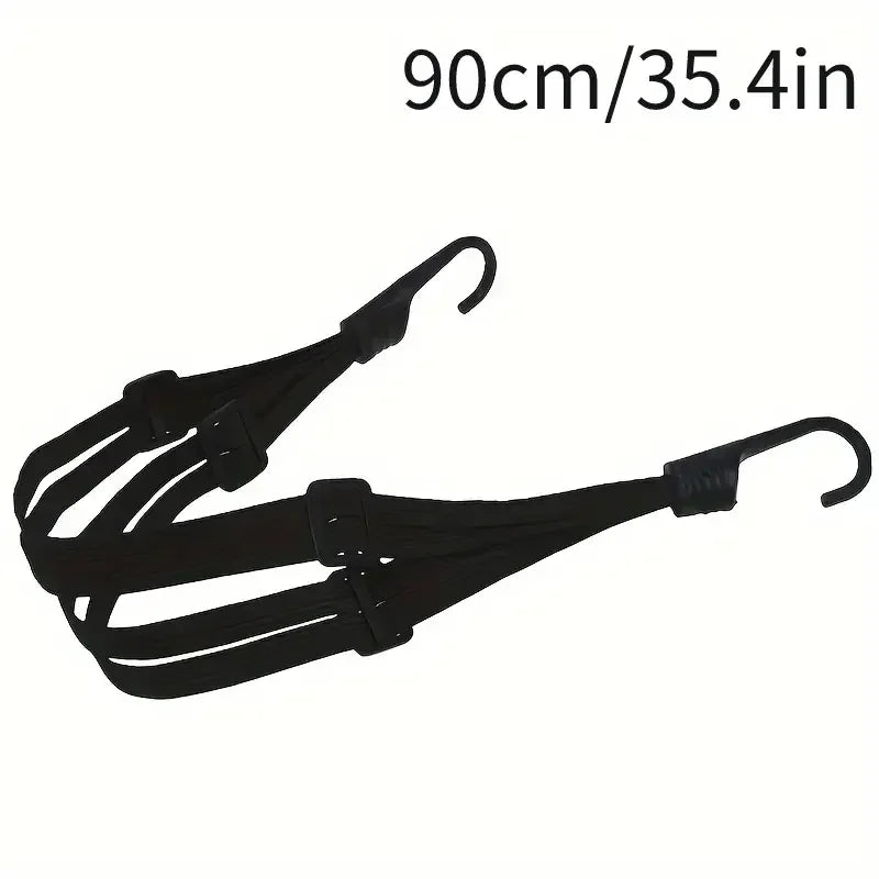 Motorcycle Helmet Cargo Net with Safety Hooks – Elastic Luggage Mesh