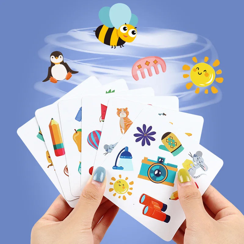 Memory Matching Cards Game – Animal & Traffic Brain Training Toy for Kids
