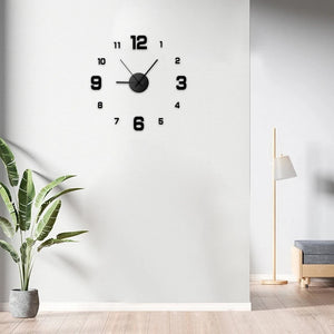 DIY Frameless Wall Clock Decal – Silent Modern Wall Decor