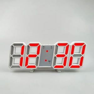 3D LED Digital Clock with Alarm, Date & Temperature Display