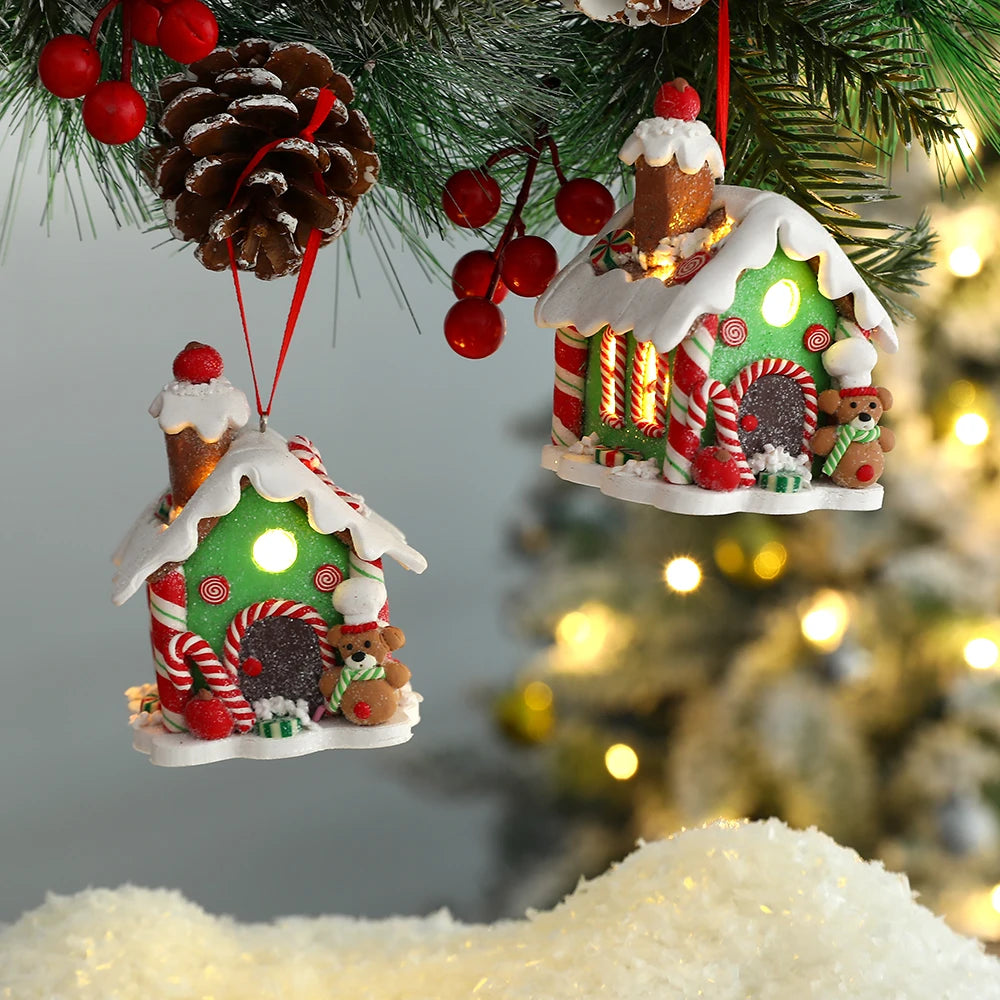 Christmas LED Hanging Ornaments – Snowman, Gingerbread & Santa