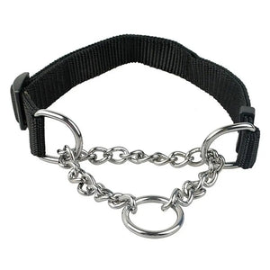 Nylon Half-Check Pet Collar – Outdoor Training Collar for Dogs & Cats