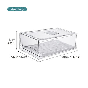 Stackable Fridge Organizer Bins – Reusable Food Storage Containers