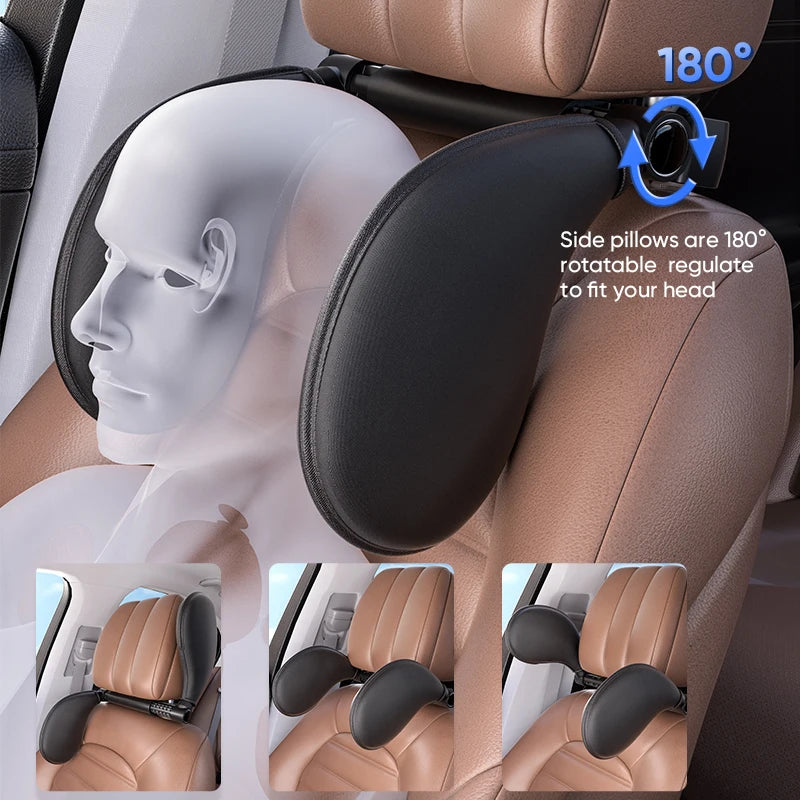 Adjustable Car Neck Pillow with Memory Foam – 360° Headrest