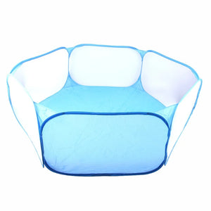 Portable Small Pet Cage Transparent Hedgehog Cage Tent Pet Playpen Open Folding Yard Fence For Dog Hamster Rabbit Guinea Pig