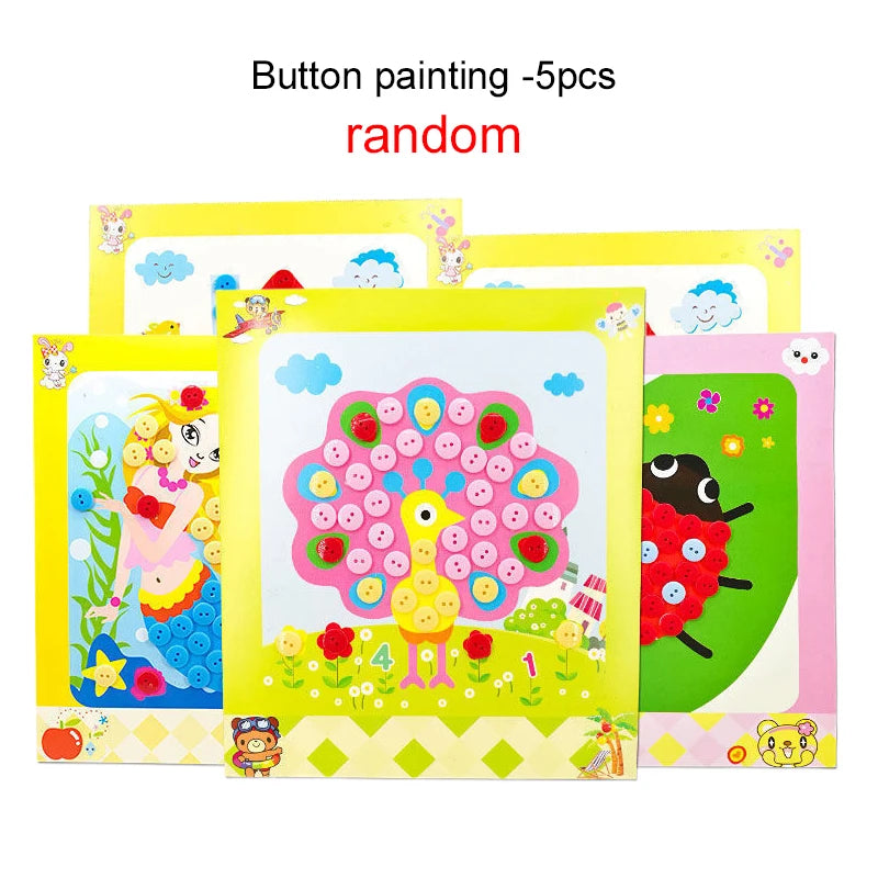 DIY Sticker Craft Kit for Kids Ages 3-6, Creative Educational Art Toy