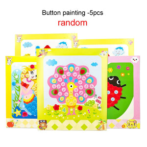 DIY Sticker Craft Kit for Kids Ages 3-6, Creative Educational Art Toy