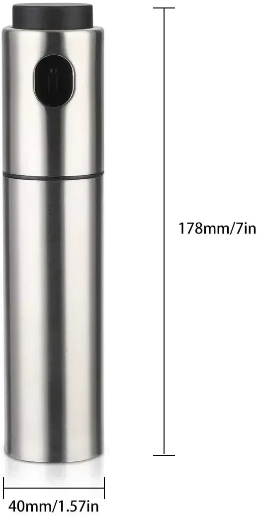 100ml Stainless Steel Olive Oil Sprayer & Dispenser Bottle