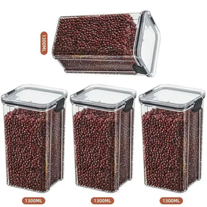Stackable Plastic Food Storage Containers – Airtight Kitchen Jars