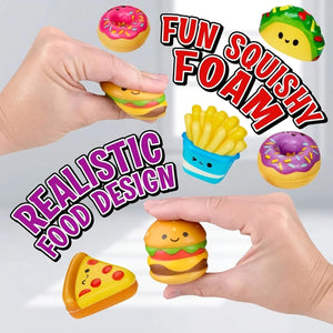 12pcs Mini Food Squishy Toys Set | Slow-Rising Fidget Toys for Kids