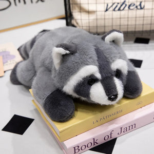 Kawaii Forest Animal Plush Toy – Soft Raccoon, Dinosaur & Panda Pillow