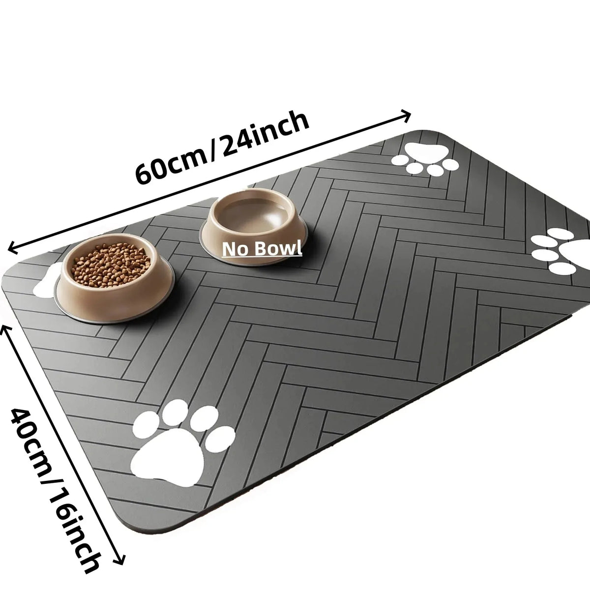 Absorbent Pet Feeding Mat for Dogs & Cats, Waterproof Bowl Placemat