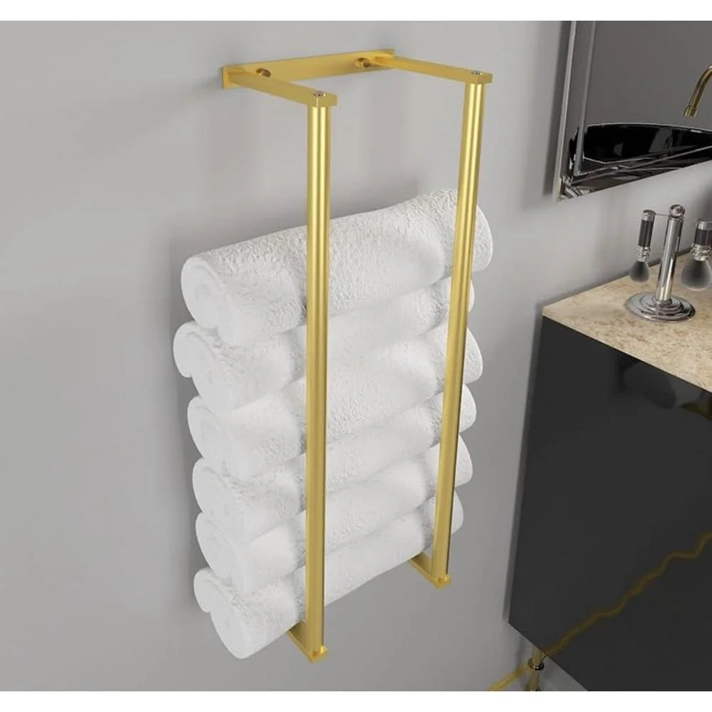 Wall-Mounted Stainless Steel Towel Rack – Bathroom Storage