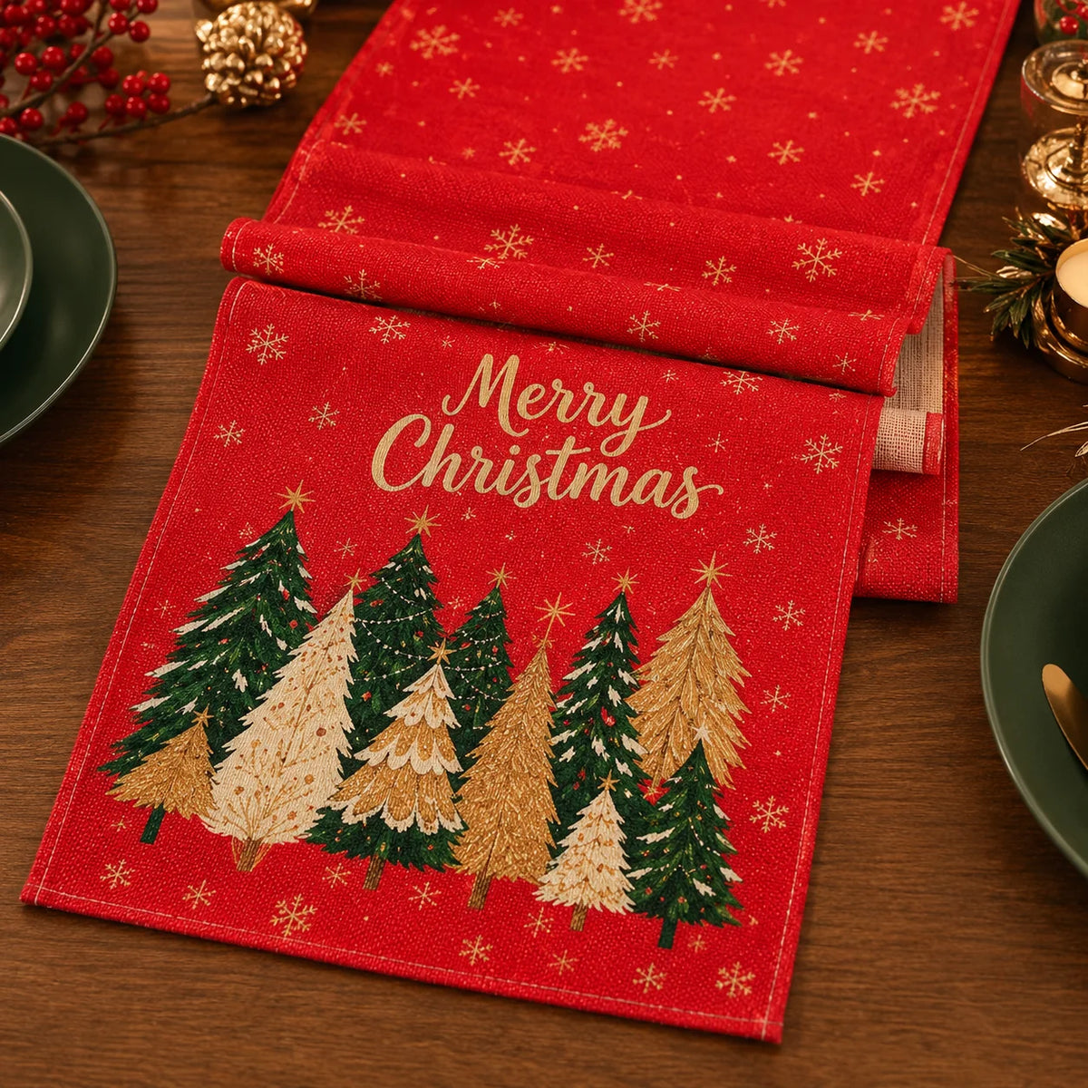 Christmas Tree Table Runner for Holiday Décor
