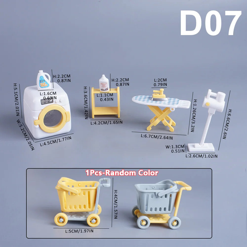 1:12 Miniature Dollhouse Furniture Set – Kitchen & Dining Accessories for Kids