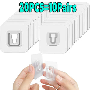 Transparent Double-Sided Adhesive Wall Hooks – Strong & Traceless