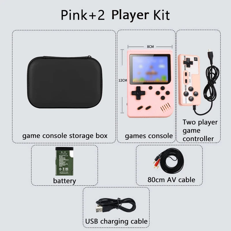 500+ Retro Handheld Game Console – 5-Inch Screen & TV Connectivity