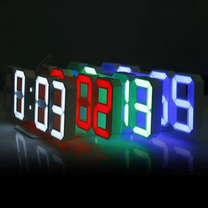 3D LED Digital Clock with Alarm, Date & Temperature Display