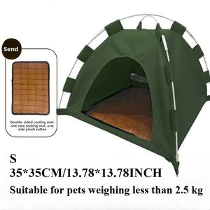 Outdoor Pet House, Breathable and Foldable Tent-Style Pet Cage in Solid Colors, Minimalist Design-Foldable Cat and Dog House