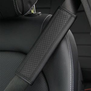 Car Seat Belt Shoulder Pads – PU Leather Breathable Safety Covers