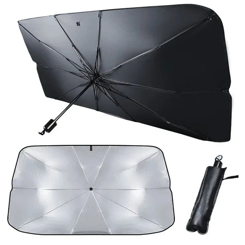 Retractable Car Windshield Sunshade – UV & Heat Protection