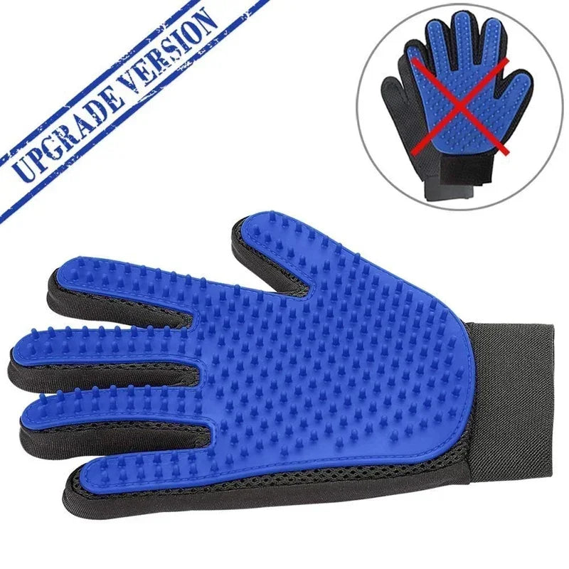 Silicone Pet Grooming Gloves for Dogs & Cats – Hair Remover
