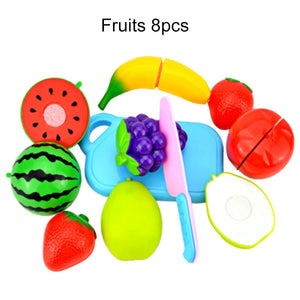 Kids Pretend Play Kitchen Toy Set | Cutting Food Toys for Children
