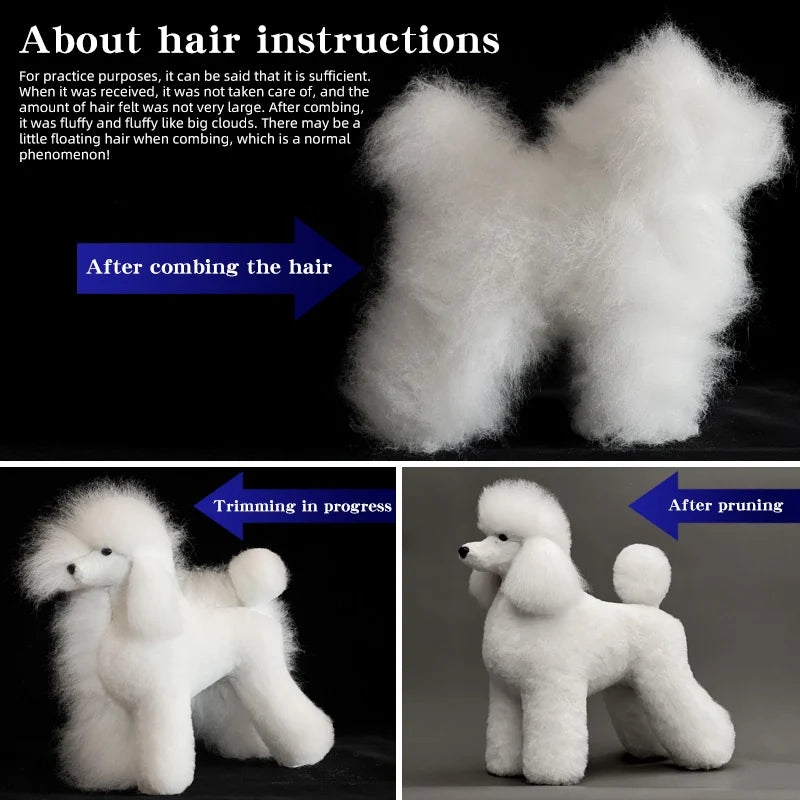 SEO Title: Poodle Dog Grooming Practice Model – Full Body Pet Grooming Dummy