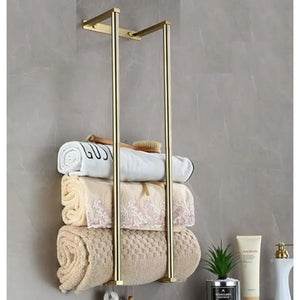 Wall-Mounted Stainless Steel Towel Rack – Bathroom Storage