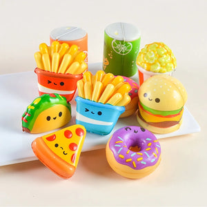 12pcs Mini Food Squishy Toys Set | Slow-Rising Fidget Toys for Kids