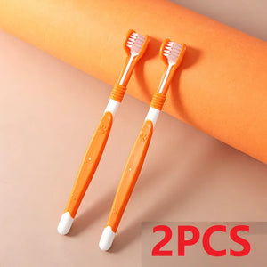 SEO Title: 3-Sided Pet Toothbrush for Dogs & Cats – Teeth Cleaning Tool
