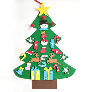 DIY Felt Christmas Tree Decoration, Santa Claus Ornaments & Kids Xmas Gifts