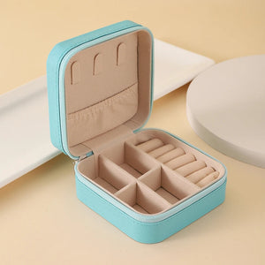 Portable Leather Jewelry Organizer – Travel Storage Case