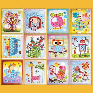 DIY Sticker Craft Kit for Kids Ages 3-6, Creative Educational Art Toy
