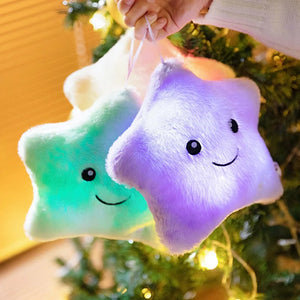 LED Star Plush Toy – Soft Glowing Star Pillow for Kids & Gifts