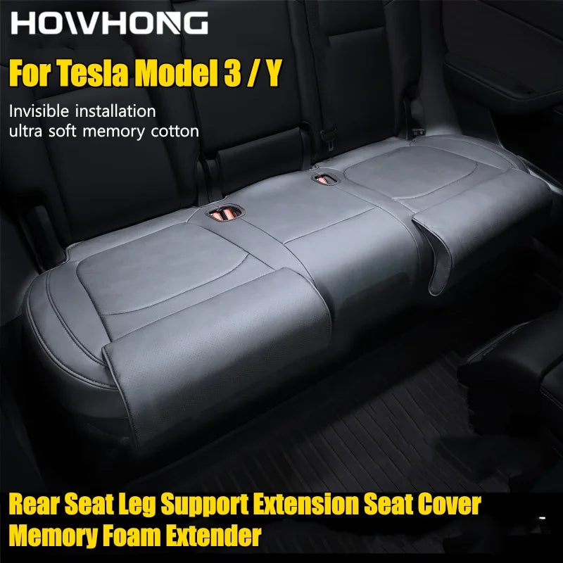 Tesla Model 3/Y Rear Seat Leg Support Cushion – Memory Foam Extender