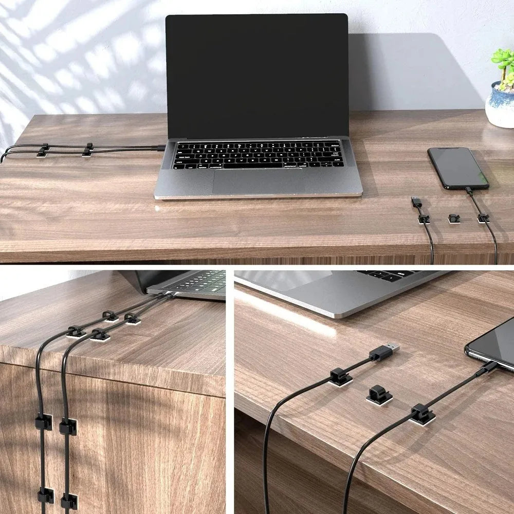 Self-Adhesive Cable Clips for Wire Management – Cable Clamp Accessories