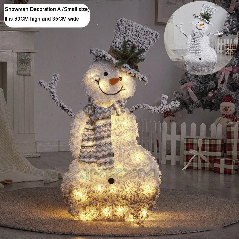 Lighted LED Christmas Snowman Decoration for Home & Garden